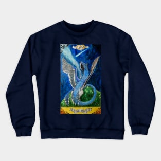 Blue Jay Dragon Tarot Card - The Star Crewneck Sweatshirt